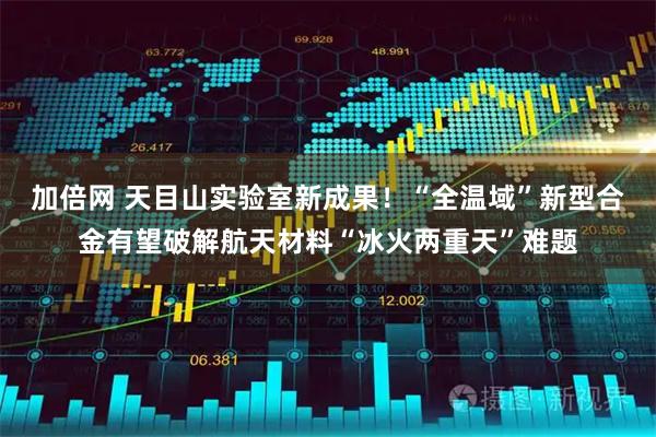 加倍网 天目山实验室新成果！“全温域”新型合金有望破解航天材料“冰火两重天”难题