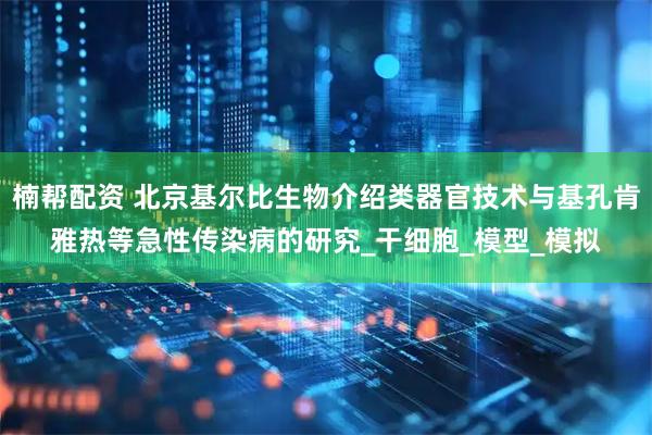楠帮配资 北京基尔比生物介绍类器官技术与基孔肯雅热等急性传染病的研究_干细胞_模型_模拟