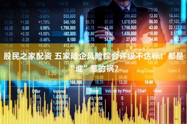 股民之家配资 五家险企风险综合评级不达标！都是“谁”惹的祸？